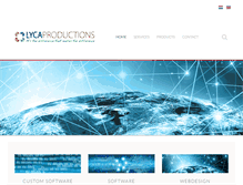 Tablet Screenshot of lycaproductions.com